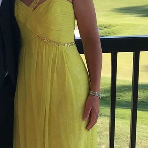 BCBGMaxAzria Yellow Gown, Size 4